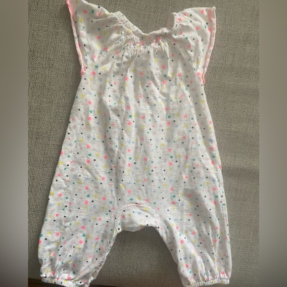 JOULES Lexie Jersey White Star Romper Size 3-6 months - Picture 3 of 5
